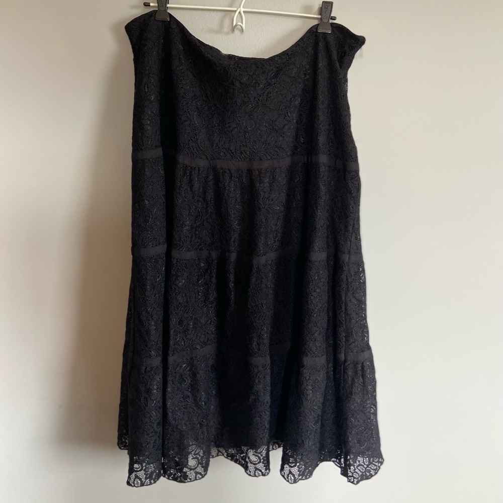 Black lace skirt